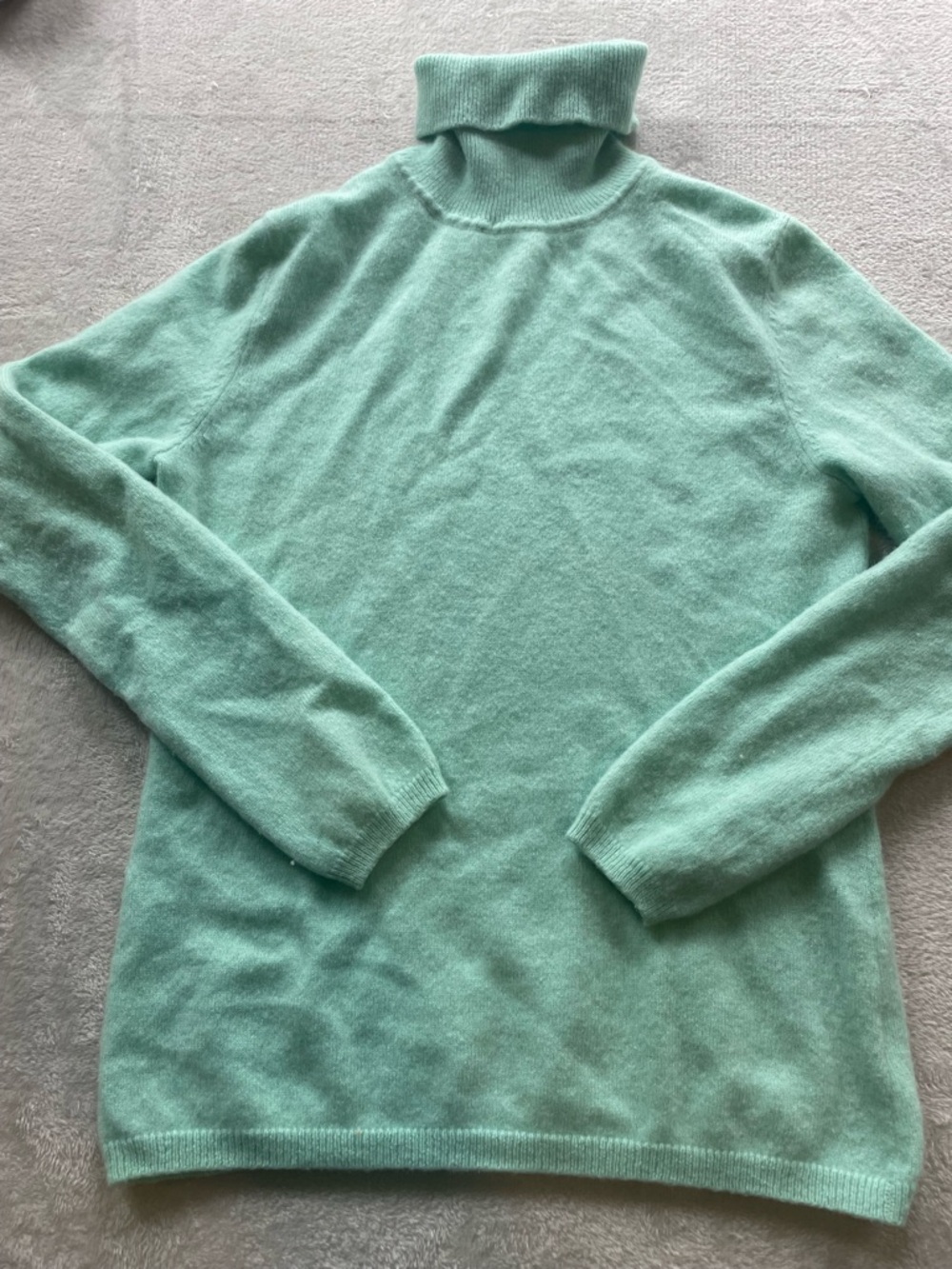 Charter Club Cashmere Turtleneck Sweater Womens Small Seafoam Green